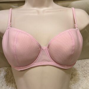 La Senza pink push up wire Demi cup bra pink 34D mesh